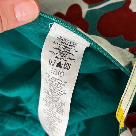 Green yellow and burgandy floral spring tank top - Picture 4 of 4